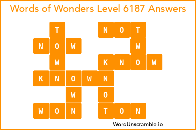 Words of Wonders Level 6187 Answers