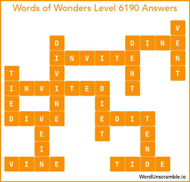 Words of Wonders Level 6190 Answers