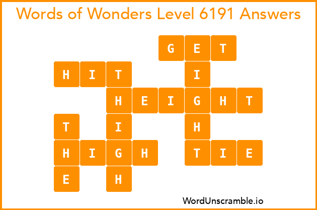 Words of Wonders Level 6191 Answers