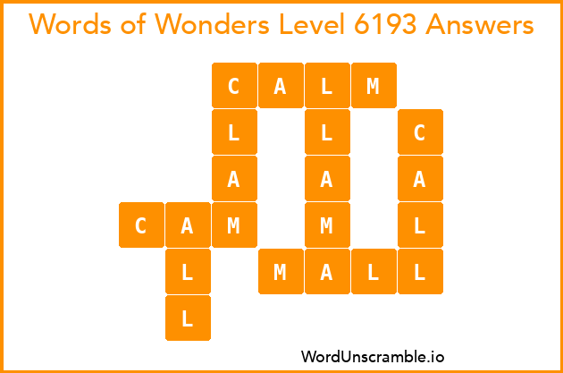 Words of Wonders Level 6193 Answers
