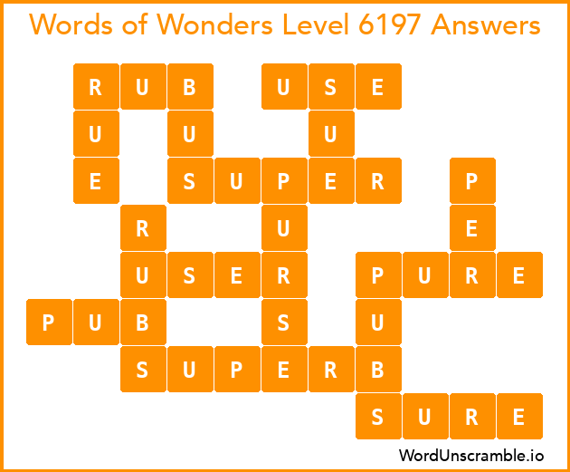 Words of Wonders Level 6197 Answers
