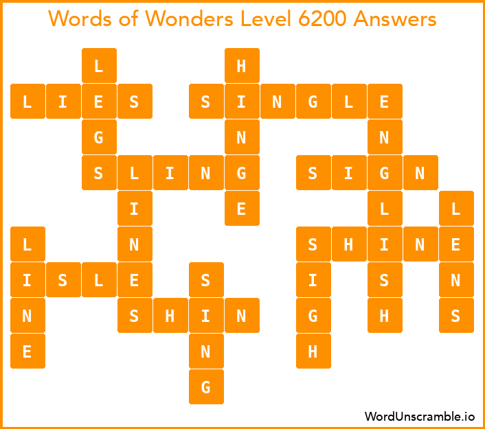 Words of Wonders Level 6200 Answers