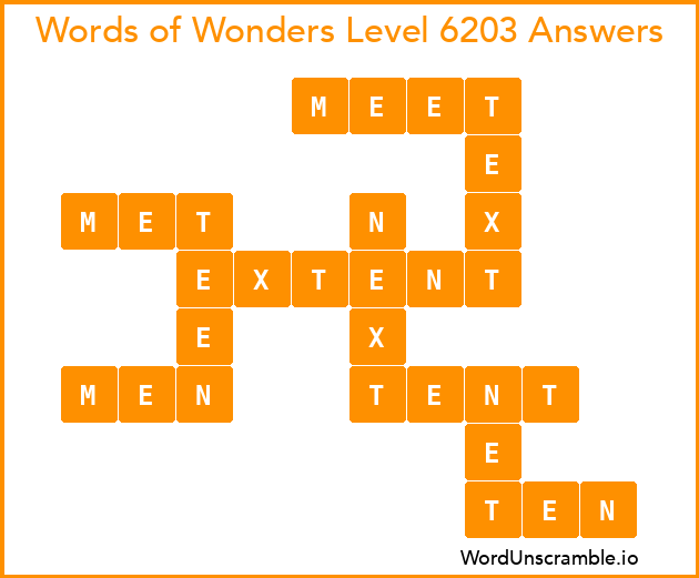 Words of Wonders Level 6203 Answers