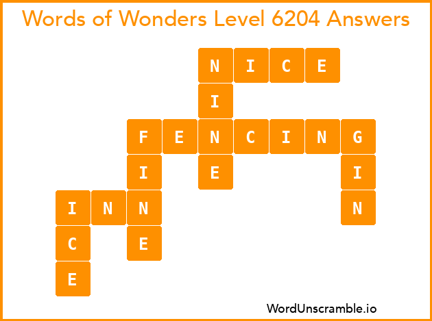 Words of Wonders Level 6204 Answers
