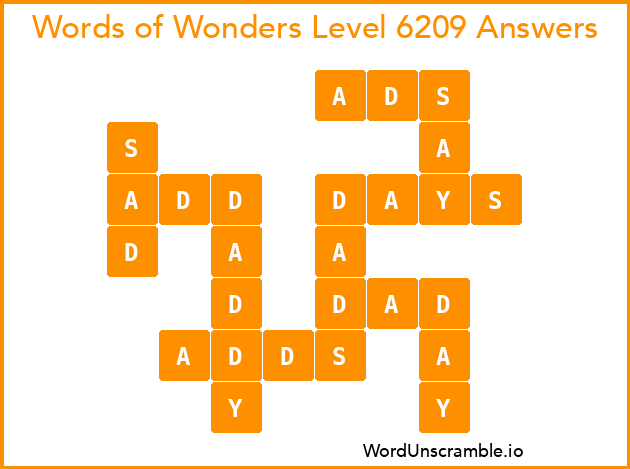 Words of Wonders Level 6209 Answers