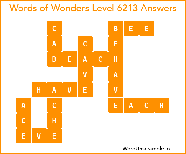 Words of Wonders Level 6213 Answers