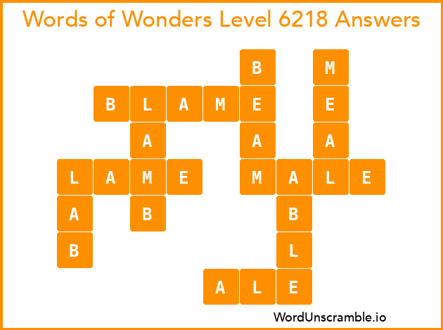 Words of Wonders Level 6218 Answers