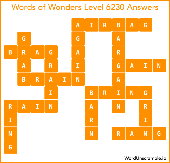 Words of Wonders Level 6230 Answers