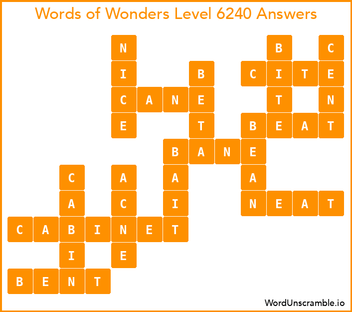 Words of Wonders Level 6240 Answers