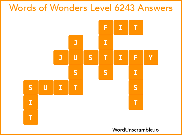Words of Wonders Level 6243 Answers