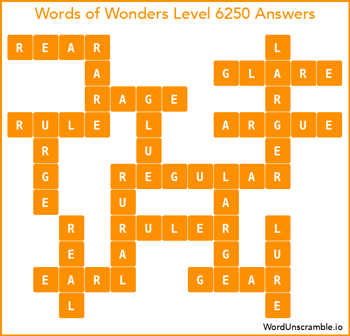 Words of Wonders Level 6250 Answers
