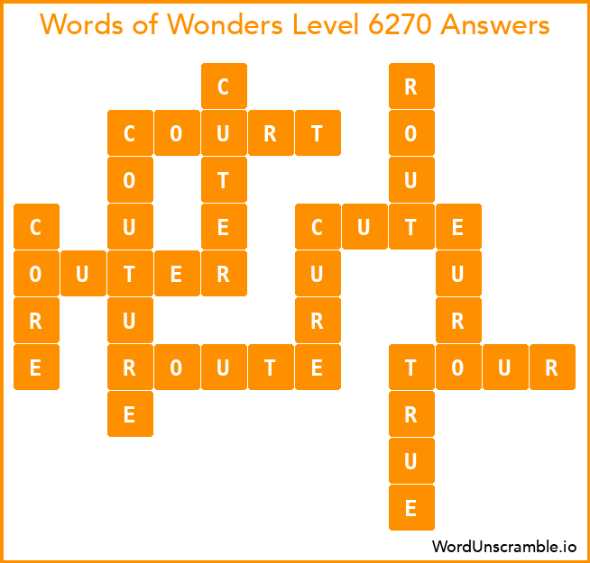 Words of Wonders Level 6270 Answers