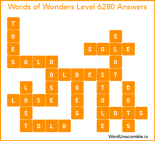 Words of Wonders Level 6280 Answers