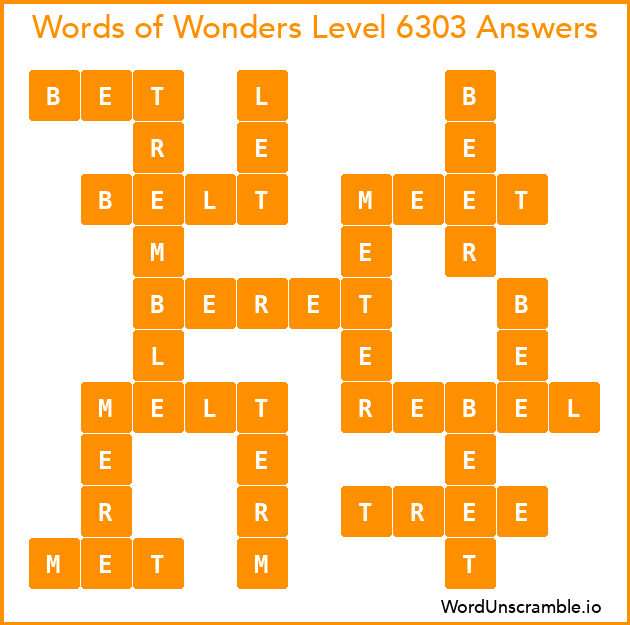 Words of Wonders Level 6303 Answers