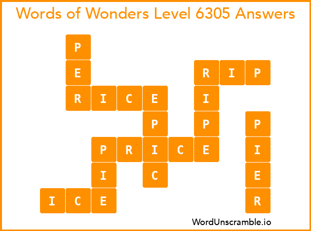 Words of Wonders Level 6305 Answers