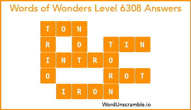 Words of Wonders Level 6308 Answers
