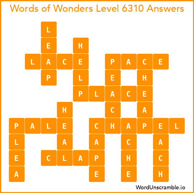 Words of Wonders Level 6310 Answers