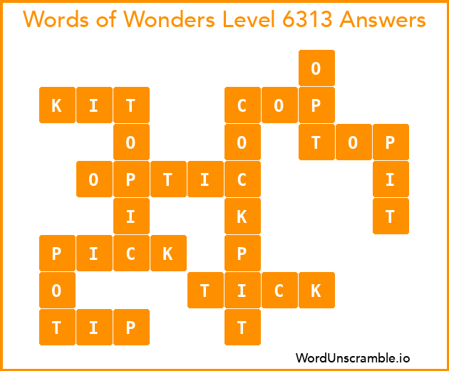 Words of Wonders Level 6313 Answers