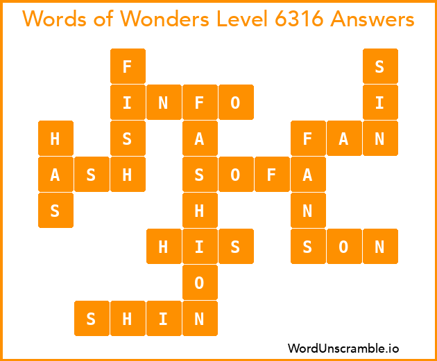 Words of Wonders Level 6316 Answers