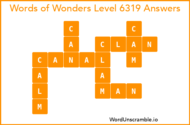 Words of Wonders Level 6319 Answers