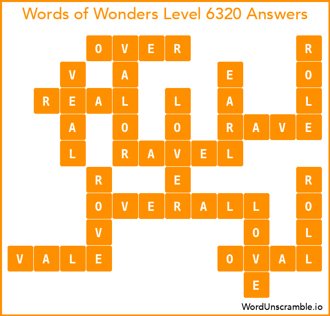 Words of Wonders Level 6320 Answers