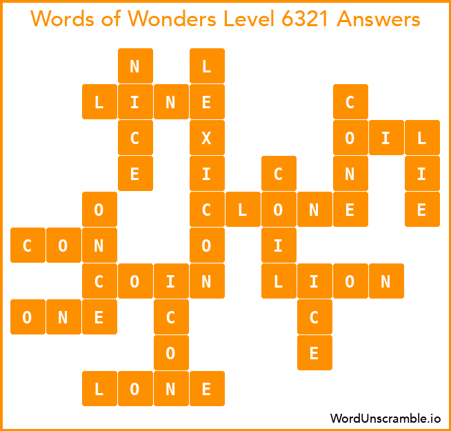 Words of Wonders Level 6321 Answers