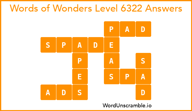 Words of Wonders Level 6322 Answers