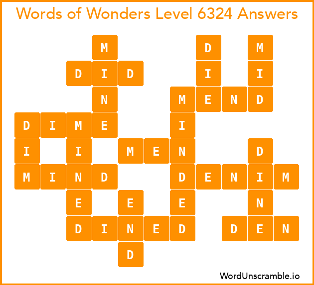 Words of Wonders Level 6324 Answers