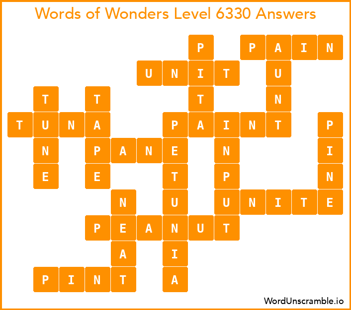 Words of Wonders Level 6330 Answers