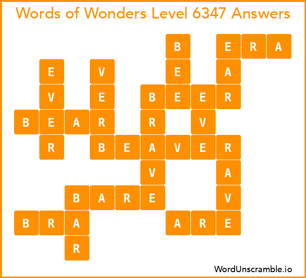 Words of Wonders Level 6347 Answers