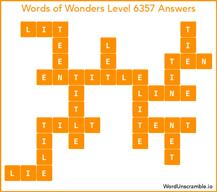 Words of Wonders Level 6357 Answers