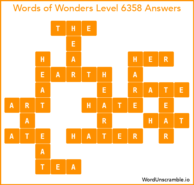 Words of Wonders Level 6358 Answers
