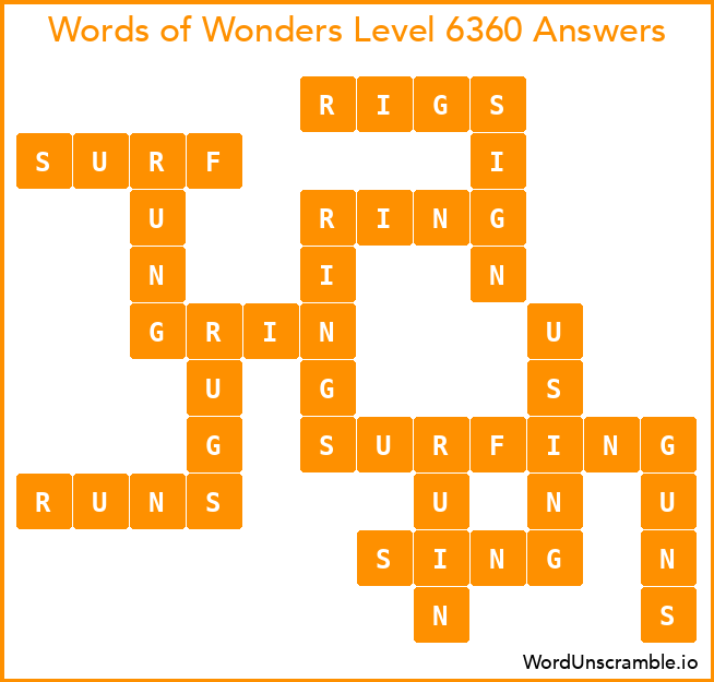 Words of Wonders Level 6360 Answers