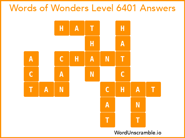 Words of Wonders Level 6401 Answers