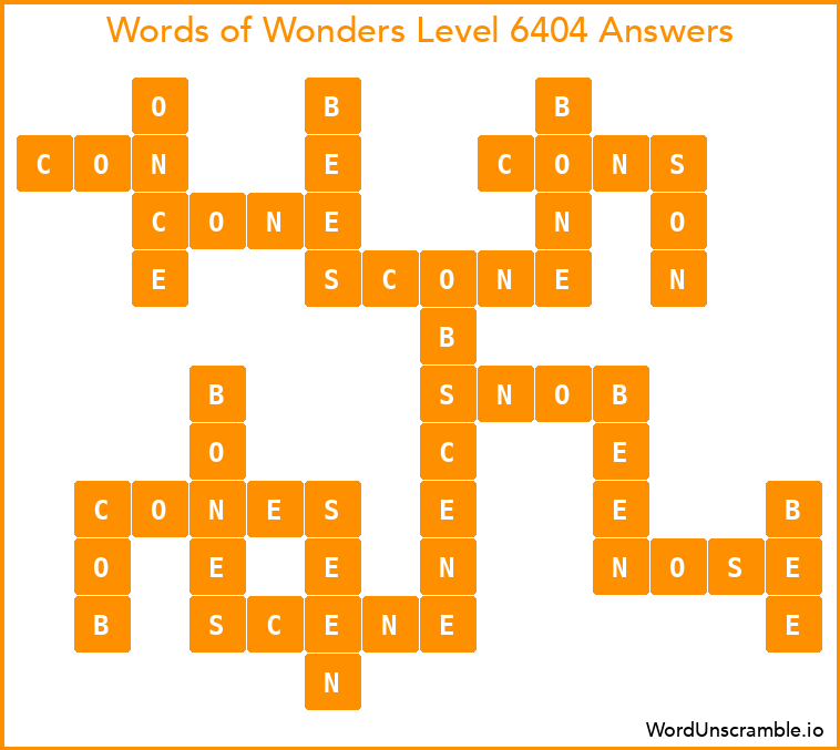 Words of Wonders Level 6404 Answers