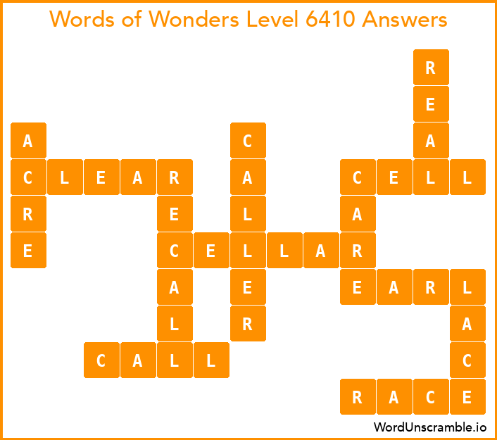Words of Wonders Level 6410 Answers