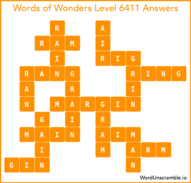 Words of Wonders Level 6411 Answers