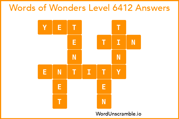 Words of Wonders Level 6412 Answers