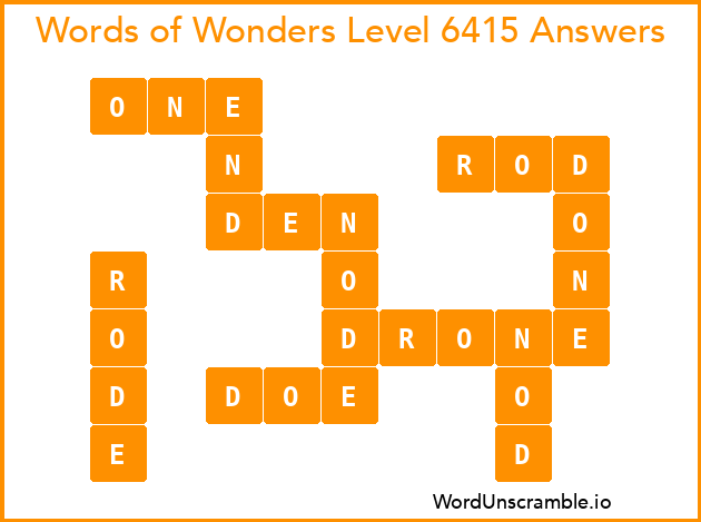Words of Wonders Level 6415 Answers