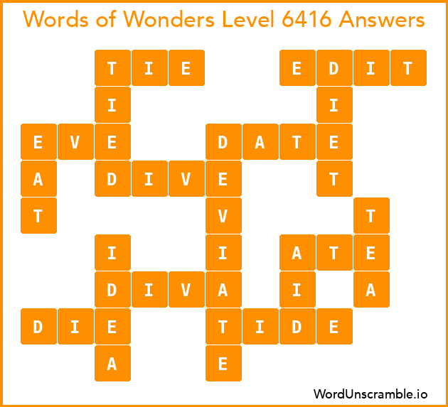 Words of Wonders Level 6416 Answers