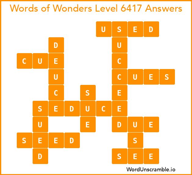 Words of Wonders Level 6417 Answers
