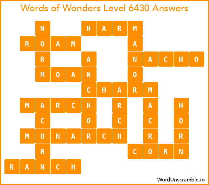 Words of Wonders Level 6430 Answers