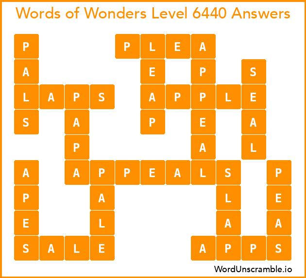Words of Wonders Level 6440 Answers