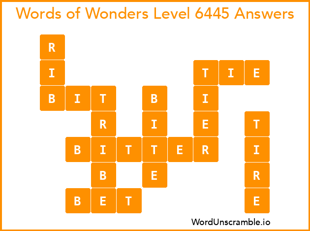 Words of Wonders Level 6445 Answers
