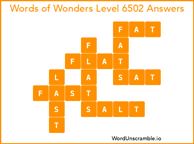 Words of Wonders Level 6502 Answers