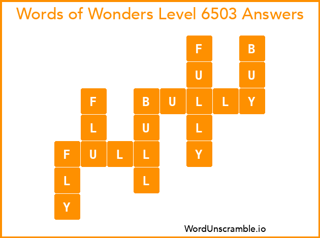 Words of Wonders Level 6503 Answers