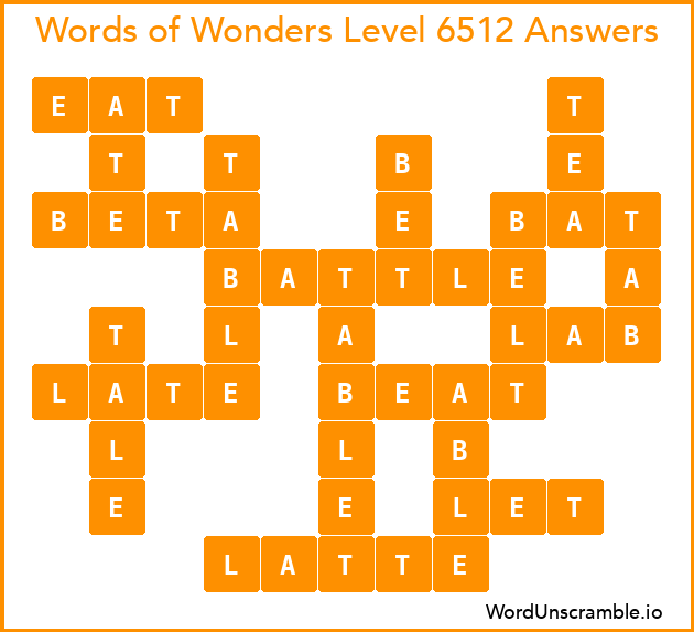 Words of Wonders Level 6512 Answers