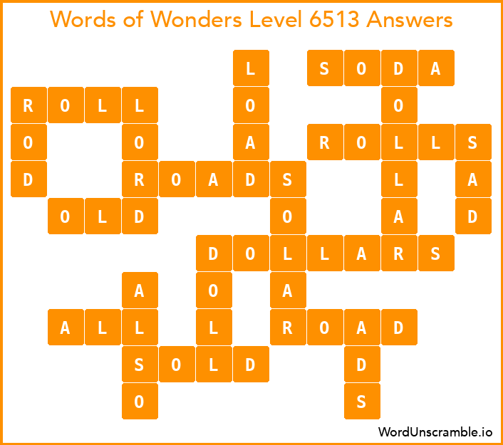 Words of Wonders Level 6513 Answers