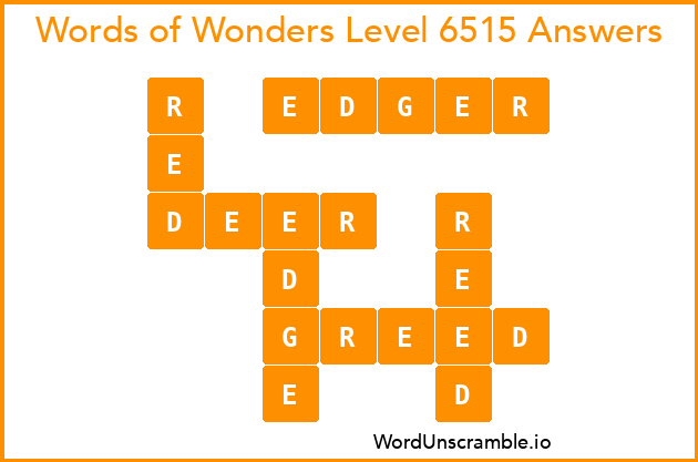 Words of Wonders Level 6515 Answers