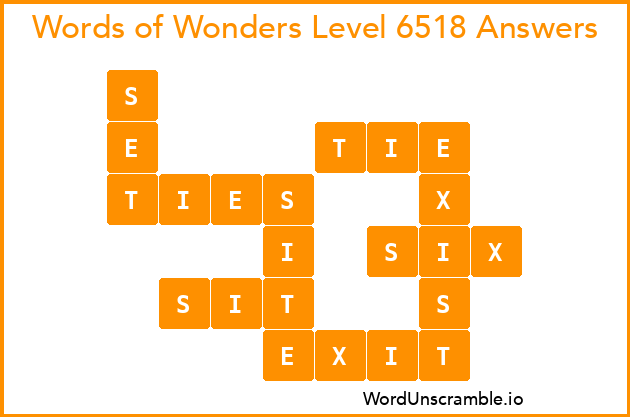 Words of Wonders Level 6518 Answers